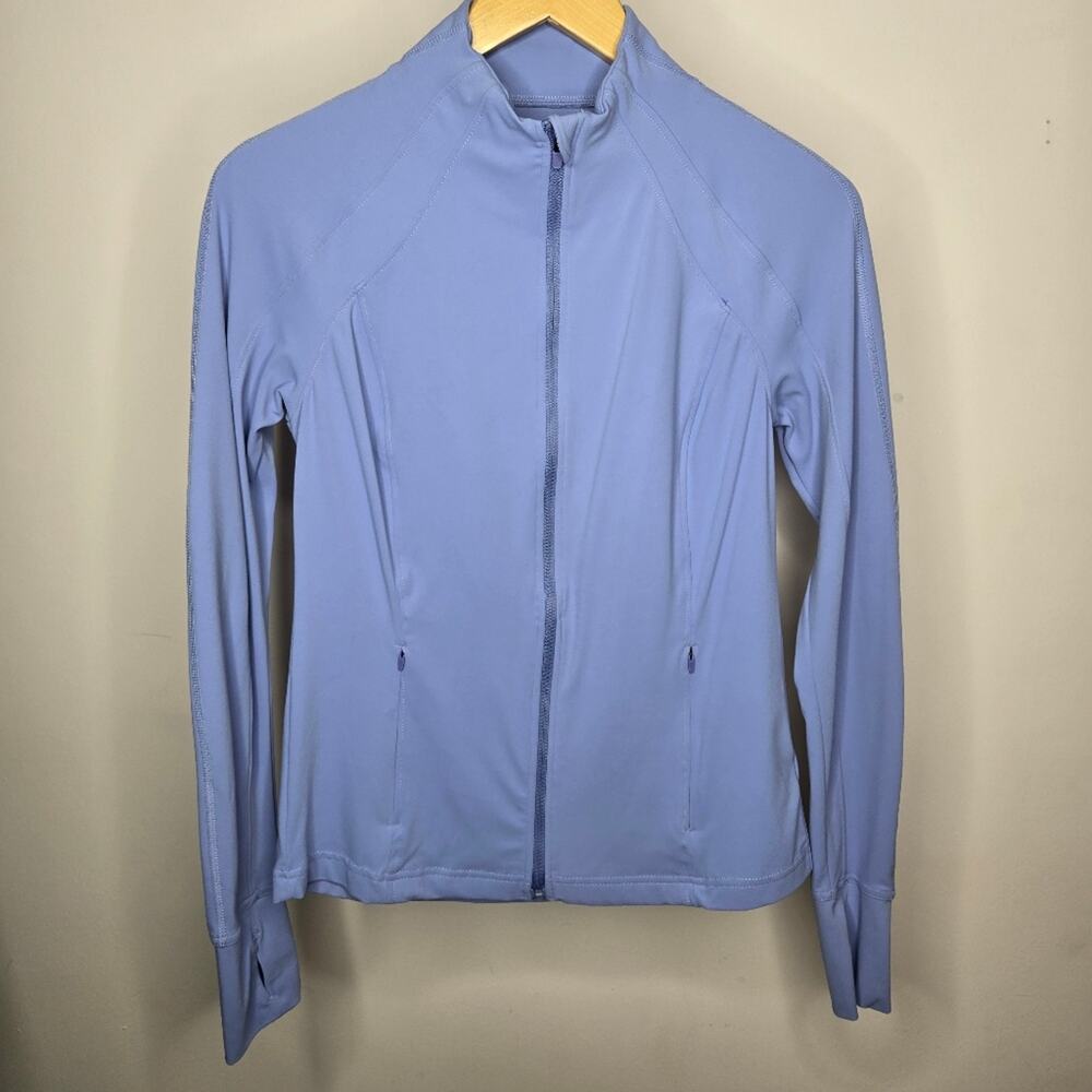 AVIA Women's Periwinkle Blue Long Sleeve Athleisure Zip Up with Pockets Size XS